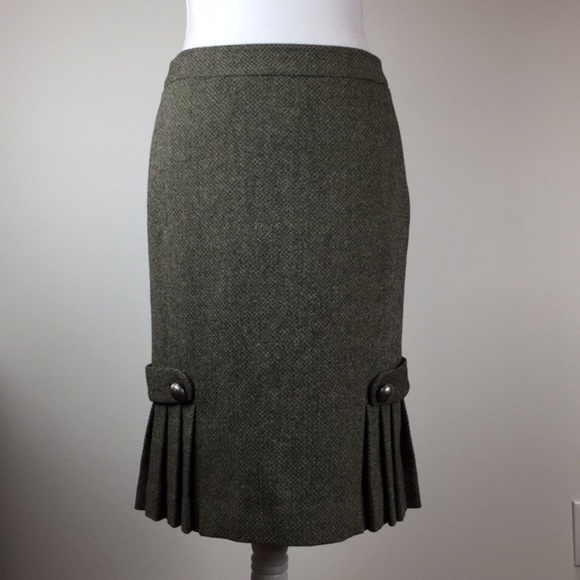 Wool Banana Republic Tweed Trumpet Pencil Skirt - Picture 2 of 8